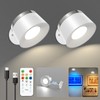 Speclux LED Wall Sconces Set of Two, Rechargeable Battery Operated
