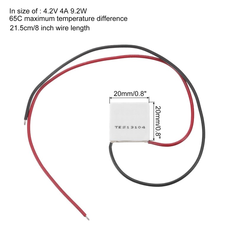 QUARKZMAN TEC1-3104 Semiconductor Cooling Tablets 4.2V 4A 9.2W Heatsink Thermoelectric