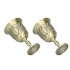 2pcs Wine Glasses Exquisite Chrysanthemum Pattern Vintage Court Style Metal
