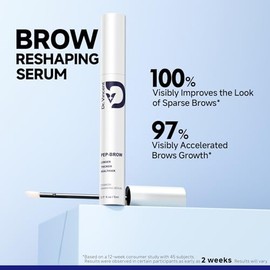 Eyebrow Growth Serum with Biotin Peptides, 2.3× Absorption Advanced Formula for Naturally Fuller, Thicker, Stronger Brows, Vegan Cruelty-Free, 0.17 Fl