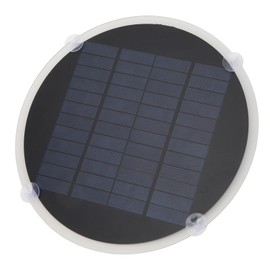 Cryfokt Round Solar Cell Panel, 12V Portable Round Solar Panel with High Output Efficiency and 20W for Ignition