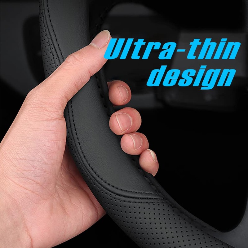 HAOTULE - Funda de piel para volante de coche, universal,