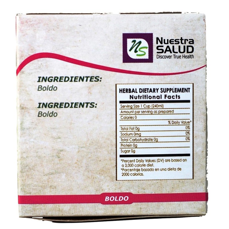 Boldo Leaves Tea Herbal Tea (20 Tea Bags) Detox Cleanser