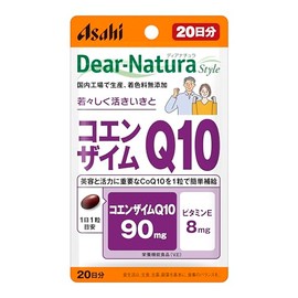 Dear Natura Style Coenzyme Q10, 20 Capsules (20 Day Supplement), Asahi Supplement, Dear-Natura, Made in Japan Factory, Estimated 1 Per Day, Pouch