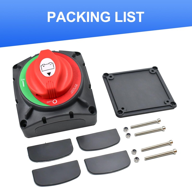 Slocable 600A High Current Battery Switch, 12-48V Waterproof Heavy Double