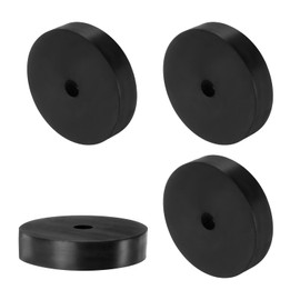 QUARKZMAN Rubber Washers Rubber Spacers Rubber Rings 80 mm Outer Diameter x 12 mm Inner Diameter x 20 mm Height, Round Thick Rubber Discs Anti Vibration Spacers, Pack of 4