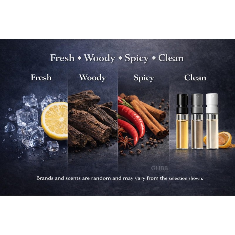 GHBB Cologne 11 Designer Sample Vial For Men Sampler Discovery