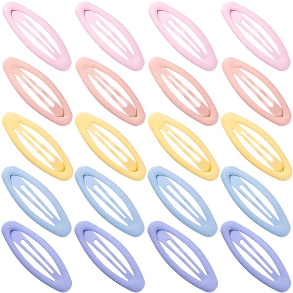 Cptots 20PCS Oval Metal Snap Clips for Women No Slip