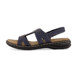CUSHIONAIRE Women's Briar comfort sandal +Comfort Foam, Navy 9