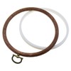 LUORNG 2PCS 5 Inch Embroidery Hoop Frames Round Imitation Wooden