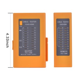 Optimal Shop Comprobador de cable HDMI 2 en 1 y comprobador de cable de red, comprobador de cable HDMI RJ45 Cat5 Cat6