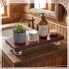 Sliner Wood Risers for Decor Display, Bathroom Counter Sink Decoration,