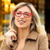 Red Funky Cat Eye Reading Glasses for Women with Sturdy