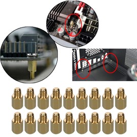 HanTof 6-32 Brass Motherboard Standoffs,ATX Case Standoffs, ATX Standoff for ATX Computer Case - 20 Pack