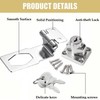 Litensh 4 Inch Right Angle Hasp Lock with Key Alike,