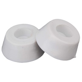 CNBTR 10pcs Round Non Slip White Rubber Feet Bumpers Pads with Stainless Steel Screws for Furniture Chair Cabinet Electronics, 0.31" x 0.16" (H x Dia)