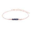 Tiny Sparkling Iolite Faceted Bead Bar Bracelet in 14k Rose