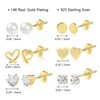 Juego de aretes para múltiples piercings chapados en oro de