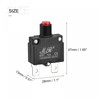 sourcing map Circuit Overload Protector Kit 15A AC125/250V DC32V Push