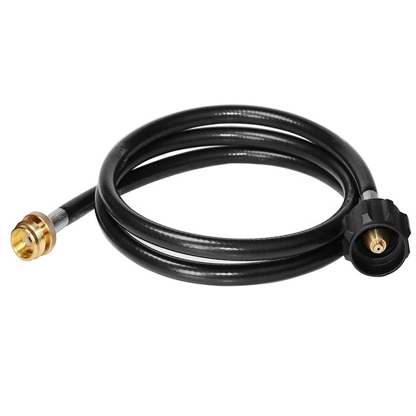 DOZYANT 5 Feet Propane Adapter Hose 1 lb to 20 lb Converter Replacement for QCC1/Type1 Tank Connects 1 LB Bulk Portable Appliance to 20 lb Propane Tank - Safety Certified