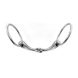 Equine Smile ES0082 ErgoBit Water Snaffle Bit Simple Broken Anatomically Shaped Mouth Friendly Stainless Steel Ring Diameter 65 mm Bit Thickness 16 mm (13.5 cm)