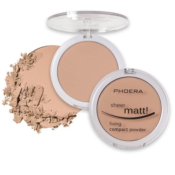 2 Pack PHOERA Matte Face Powder, Control Oil Brighten Skin