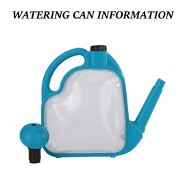 YOPIWI Foldable Watering Can 0.8 Gallon Transparent Plastic with Long Spout & Ergonomic Handle, Compact for Indoor Outdoor Plants（Blue