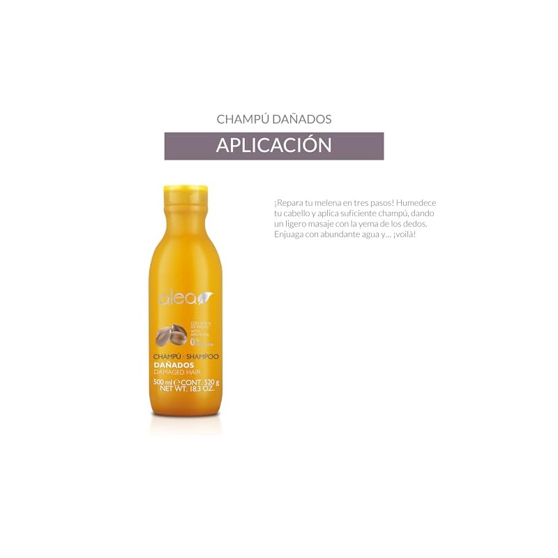 Alea Damaged Hair Shampoo with Argan Oil 18.3oz / 500ml