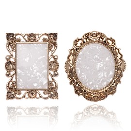 Pinkoriart Paleta de arte de uñas, paleta de mezcla de uñas, placa de mezcla de colores, soporte de uñas con borde dorado, herramientas de mezcla cosmética en forma de corazón (dorado)