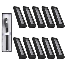 Pack of 10 Pen Packaging Box 18 x 5.2 x 2.5 cm, Ballpoint Pen Boxes Empty, Jewellery Box Small for Necklaces, Paper Retail Gift Box for Watches Stationery (A)