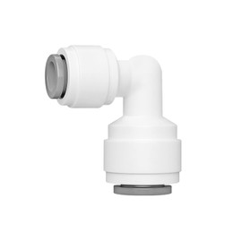 Ctyjia 1 Pcs Water Purifier Fitting, 3/8" to 1/4" Elbow Push Fit Quick Connect, Ro Water Filter Fitting for Drinking Fountains, Filters