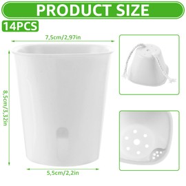 APACALI Pack of 12 Self-Watering Flower Pots, 7.5 cm Self-Watering Pot with Water Level Indicator, Herb Pot Kitchen with Watering System, Flower Pot for Indoor and Indoor Use and Balcony