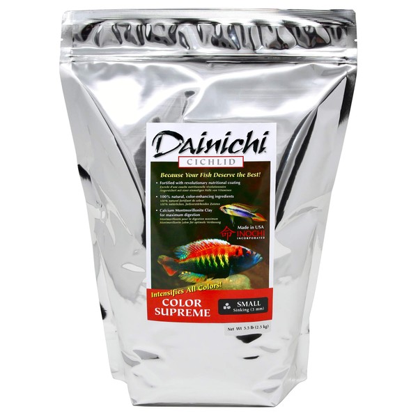 Dainichi Cichlid Food - Color SUPREME Sinking Small Pellet - 5.5 lbs