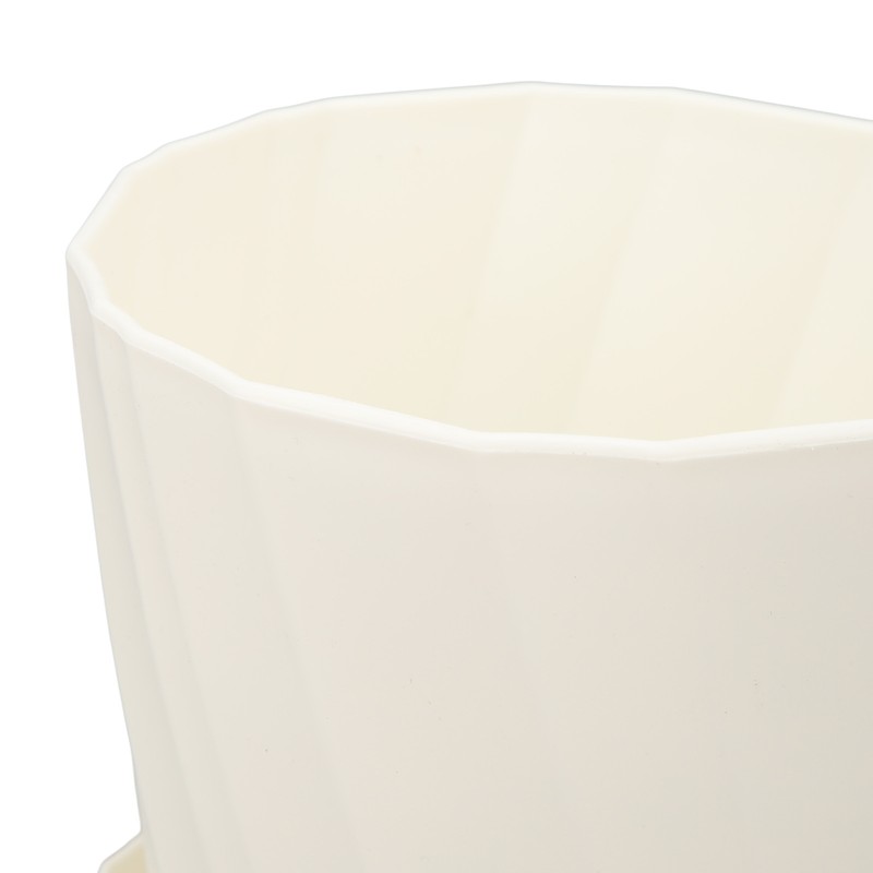 5 PCS Indoor Plant Pots with Base PP White Beautiful