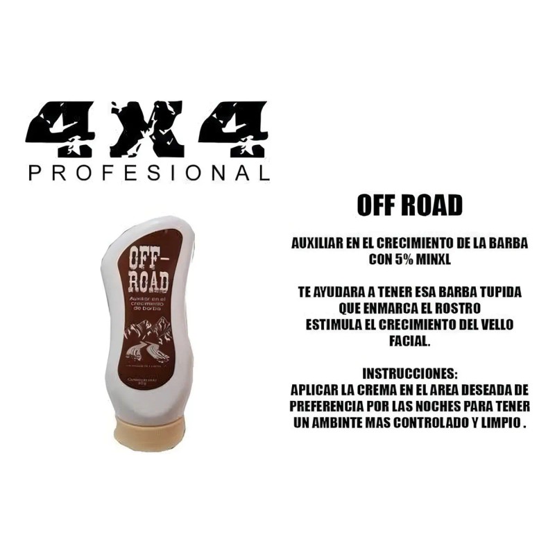 Bálsamo Crecimiento Barba 4x4 Off Road 60g Vegano Libre Parabenos