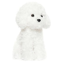 White Toy Poodle Stuffed Animal Dog Puppy - Bichon Frise Maltese Maltipoo White Labradoodle Plush Toy for Kids and Babies - Perfect Birthday & Easter Gift, 12.6"