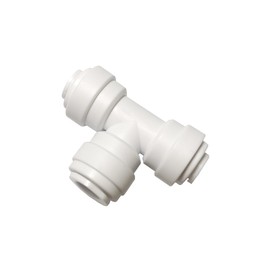 YZMSZ 1/4 to 5/16 to 1/4 O.D. Reducing Tee Union Quick Connector Push-In Tube Fitting, Push to Connect part for Reverse Osmosis Water Filter Purifier (Pack of 10)
