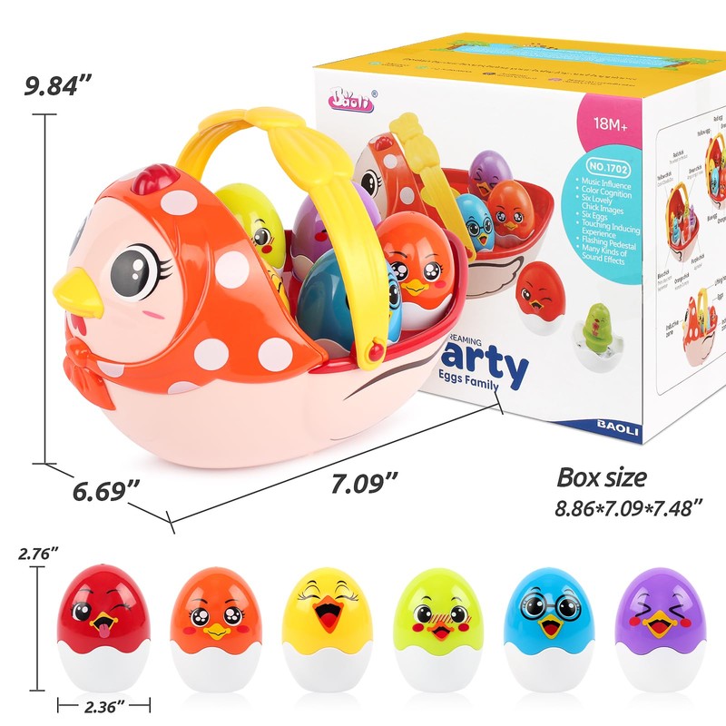 BAOLI Easter Egg Toys, Easter Basket Stuffers for Toddlers Baby