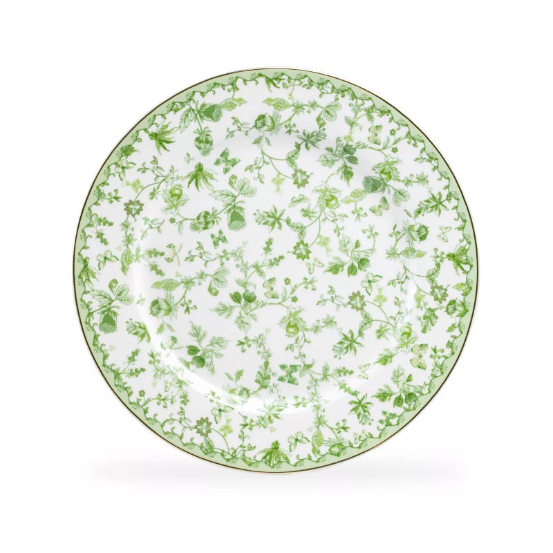 Grace Teaware Greeny Garden 10.5" Fine Porcelain Dinner Plates Set