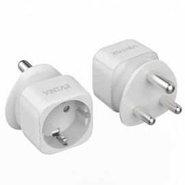 VINTAR 1PC Germany to South Africa Travel Adapter, South Africa Outlet Adapter, EU to South Africa Travel Adapter for South Africa, Mozambique, Bhutan, Namibia, Botswana Travel Adapter Type M
