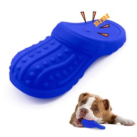 NICEIN®Hundespielzeug Unzerstörbar,Quietschen Interaktives Hundespielzeug,Naturkautschuk Kauspielzeug Hund für Kleine/Mittlere/Große Hunde | Saubere Haustierzähne Dog Toys in Pantoffelform (Blau)