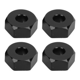 4pcs 12 mm Hex Wheel Hub Mount RC Car Hex Drive Adapter Excellent Attachment for MJX 14210 14209 1/14 16207 16208 16209 1/16 RC Car, black