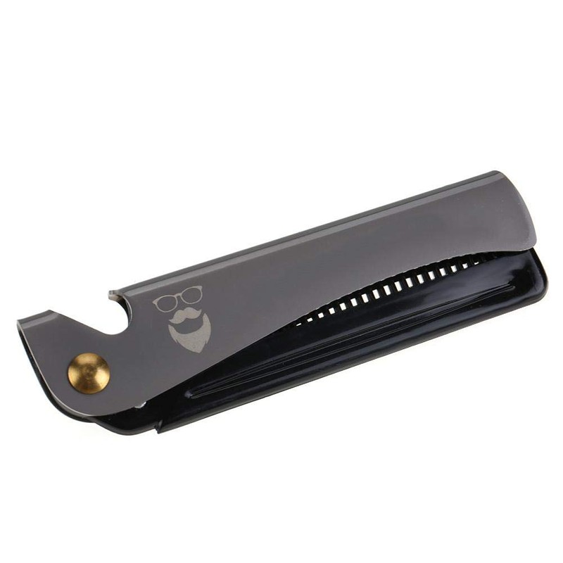 Peine De Bolsillo Plegable Para Moldear El Bigote, Peine De
