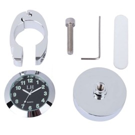 JECOMPRIS 1.25 Inch Motorcycle Handlebar Clock Waterproof Aluminum Digital Car Watch with Night Light for Motorcycles Bicycles and Electric Vehicles