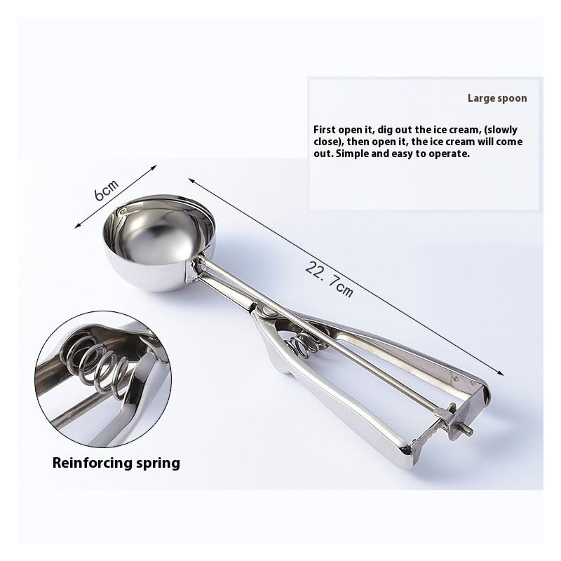 DeepCrush Ultimate Ice Cream Scoop, Heated Stainless Steel Head &