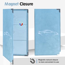 TYUTOSEG Car Registration and Insurance Holder -Car Document Holder Glove Box with Strong Magnet Closure for Car,Truck,ID Card,Wallet Case