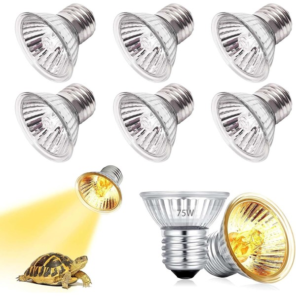 ZeiLaBang Kakadi Pack of 6 Turtle Heat Lamps, UVA UVB