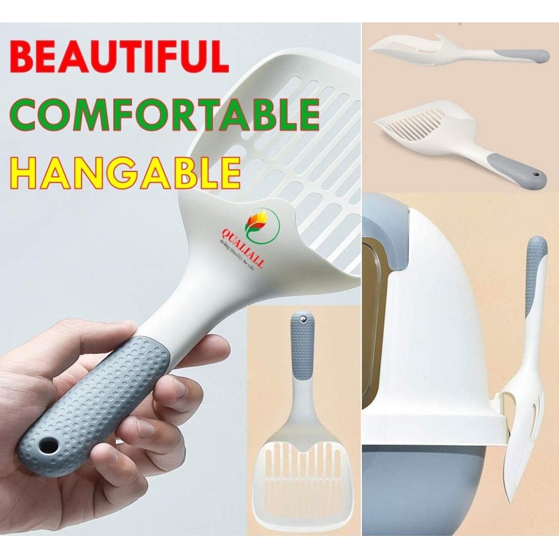 QUALIALL Cat Kitty Litter Box Poop Pooper Scoop Scooper for