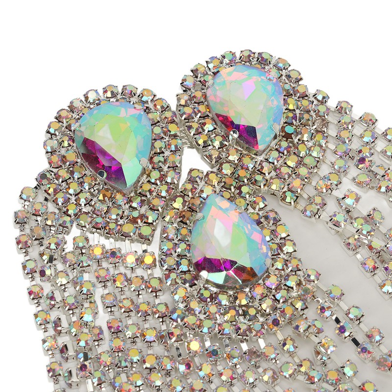 Rhinestone Tassel Shoulder Epaulet Decorative Shoulder Board Badge DIY Exquisite