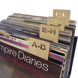 OrigoDeco Vinyl Record Dividers - Alphabetical Record dividers a-z with Now Playing Divider - Double Sided - Horizontal & Vertical - Set of 8
